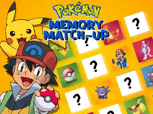 Permainan Pokemon Memory Match-Up secara online