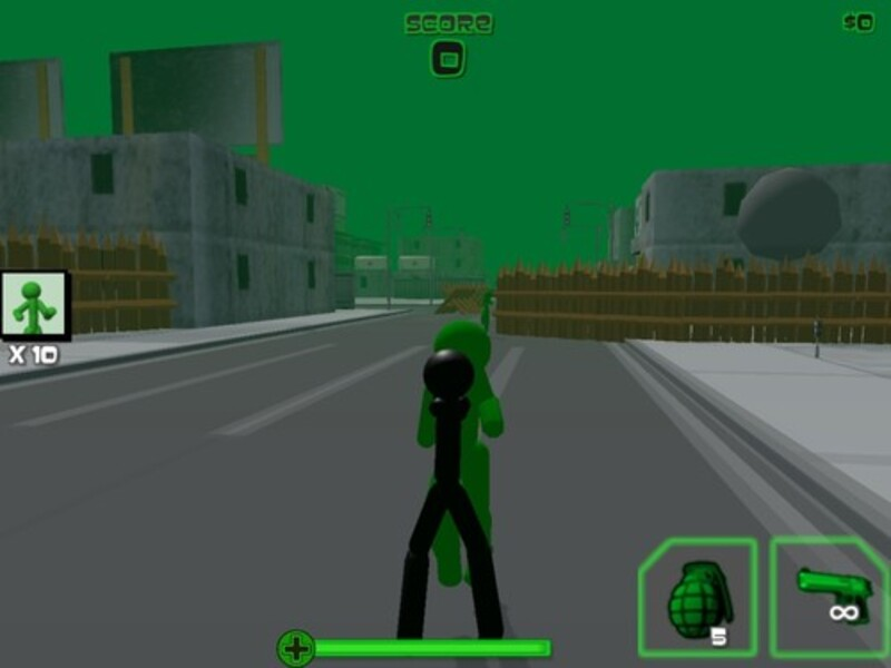 Permainan Stickman Zombie Menembak 3D secara online