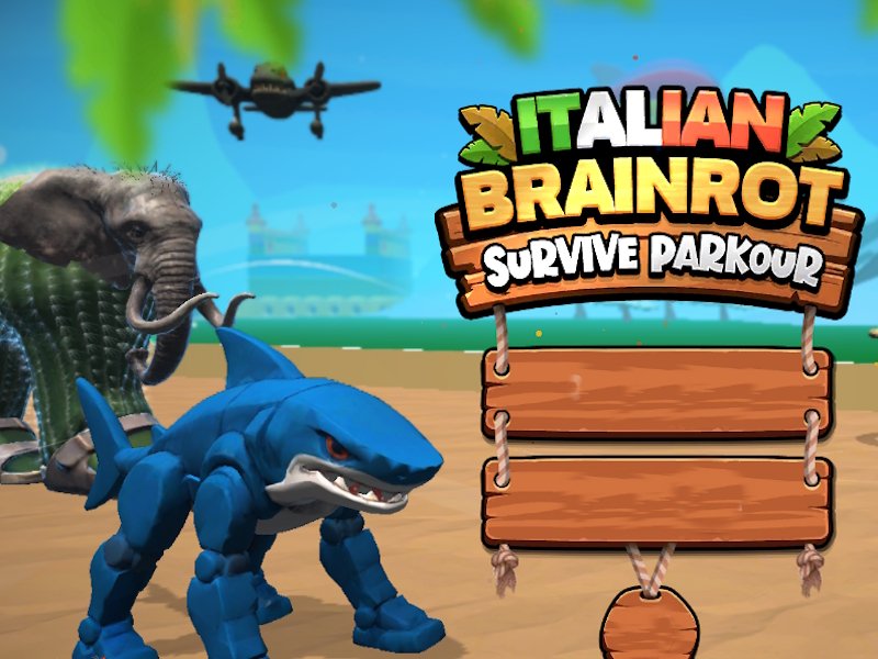 Permainan Brainrot Italia selamat dari parkour secara online