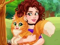 Permainan Olivia menjinakkan seekor kucing  secara online