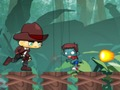 Permainan Anak laki-laki melawan zombie secara online