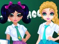 Permainan Kontes Desain Tas Sekolah Jacqueline dan Eliza secara online