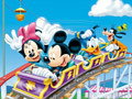 Permainan Mickey in RollerCoaster - Atur blok  secara online