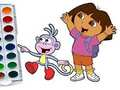 Permainan Buku Mewarnai Dora The Explorer  secara online