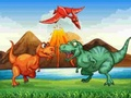 Permainan Dinosaurus Berwarna Match 3 secara online