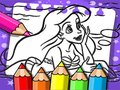 Permainan Buku Mewarnai Ariel The Mermaid  secara online