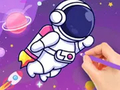 Permainan Buku Mewarnai: Astronot  secara online
