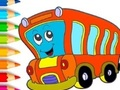 Permainan Buku Mewarnai: Bus  secara online