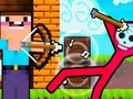 Permainan Pemanah Noob vs Zombie Stickman  secara online