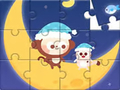 Permainan Puzzle Jigsaw: Monyet Dengan Bulan  secara online