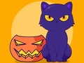 Permainan Buku Mewarnai: Kucing Halloween  secara online