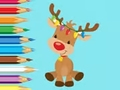 Permainan Buku Mewarnai: Rusa Natal yang Lucu  secara online