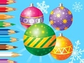 Permainan Buku Mewarnai: Bola Hiasi Natal  secara online