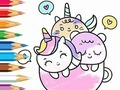 Permainan Buku Mewarnai: Secangkir Unicorn  secara online