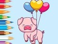 Permainan Buku Mewarnai: Babi Balon  secara online