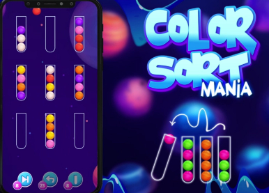 Permainan Mania Sortir Warna  secara online