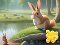 Permainan Puzzle Jigsaw: Kelinci dan Tupai  secara online