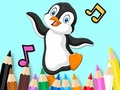 Permainan Buku Mewarnai: Penguin Menari  secara online