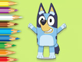 Permainan Buku Mewarnai: Selamat Bluey  secara online