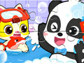 Permainan Puzzle Jigsaw: Waktunya Mandi Bayi Panda  secara online