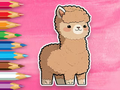 Permainan Buku Mewarnai: Alpaca Lucu  secara online