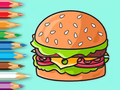 Permainan Buku Mewarnai: Hamburger Lezat  secara online