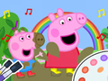 Permainan Buku Mewarnai: Peppa Pig Muddy Lucu  secara online