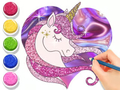 Permainan Buku Mewarnai: Unicorn Bersinar  secara online