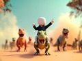 Permainan Stickman: Arena dinosaurus  secara online