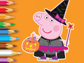 Permainan Buku Mewarnai: Peppa Pig Halloween  secara online