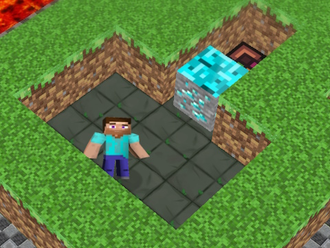 Permainan Labirin 3D MineBlocks  secara online