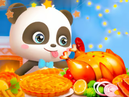 Permainan Puzzle Jigsaw: Pesta Ucapan Syukur Panda Kecil  secara online