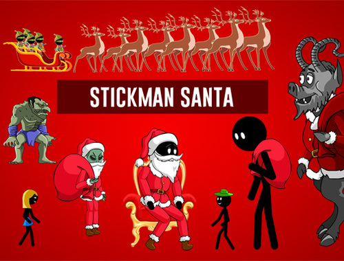 Permainan Stikman Santa  secara online