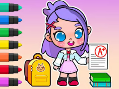 Permainan Buku Mewarnai: Hari Sekolah Avatar  secara online