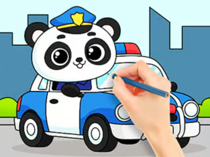 Permainan Buku Mewarnai: Polisi Panda  secara online