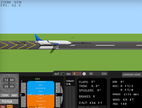 Permainan Simulator Penerbangan 737-800  secara online