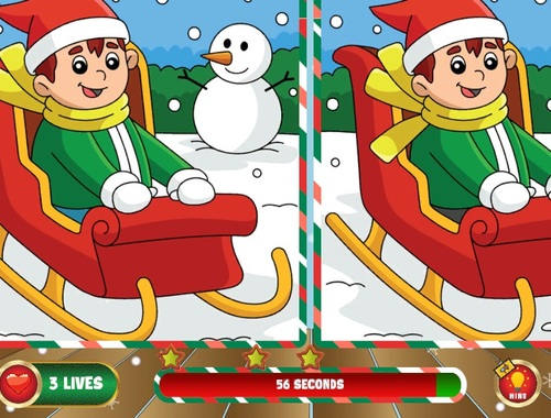 Permainan Natal Temukan Perbedaannya  secara online