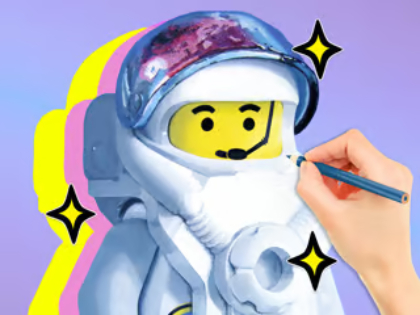 Permainan Buku Mewarnai: Astronot LEGO  secara online