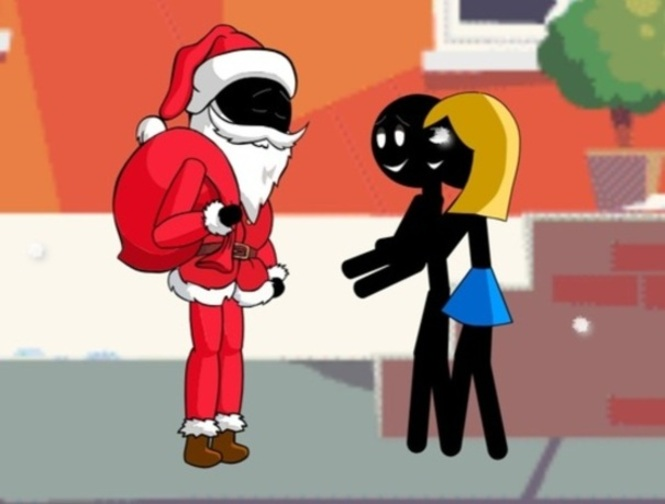 Permainan Stikman Santa  secara online