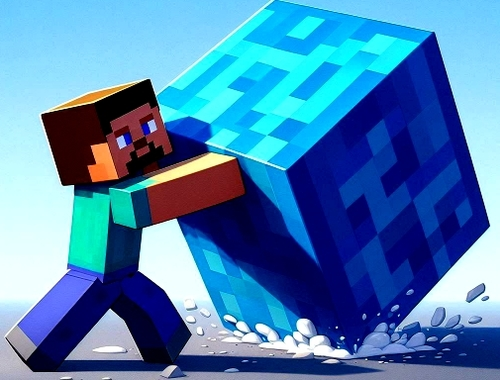 Permainan Labirin 3D MineBlocks  secara online