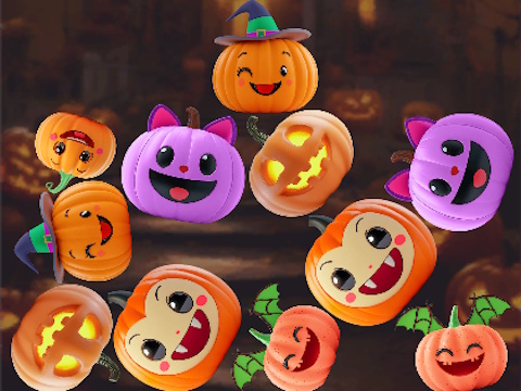 Permainan Gabungkan Hubungkan Labu: Halloween!  secara online
