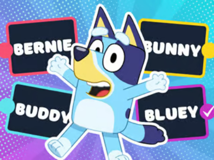 Permainan Kuis Anak-Anak: Kuis Penggemar Super Bluey  secara online