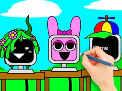 Permainan Buku Mewarnai: Komputer Fun Sprunki  secara online