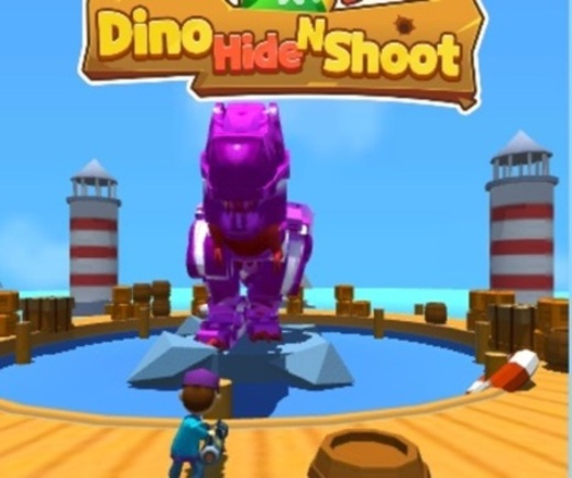 Permainan Dino hide n shoot secara online