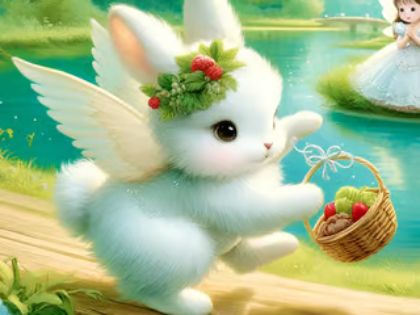 Permainan Puzzle Jigsaw: Angel Bunny  secara online