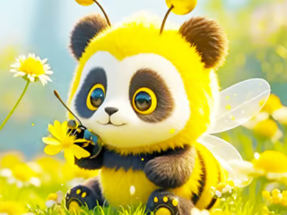 Permainan Puzzle Jigsaw: Panda Bee  secara online