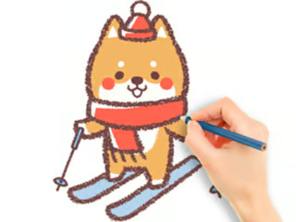Permainan Buku Mewarnai: Ski Puppy  secara online
