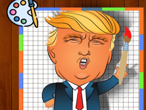 Permainan Waktu mewarnai Trump  secara online