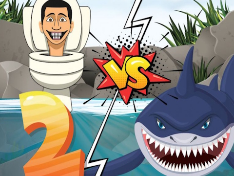 Permainan Hiu Hungry vs Skibidi 2  secara online