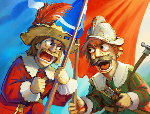 Permainan Musketeers bubuk mesiu vs baja  secara online